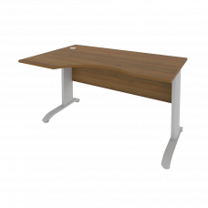 Riva Metal-L Стол криволинейный левый ПЛ.СА-2 (L) Орех Гварнери/Металл Серый 1400*900*750