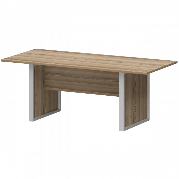 Стол заседаний НТМ-200.90 Дуб сафари/Металлик 2000x900x750 Аргентум-М