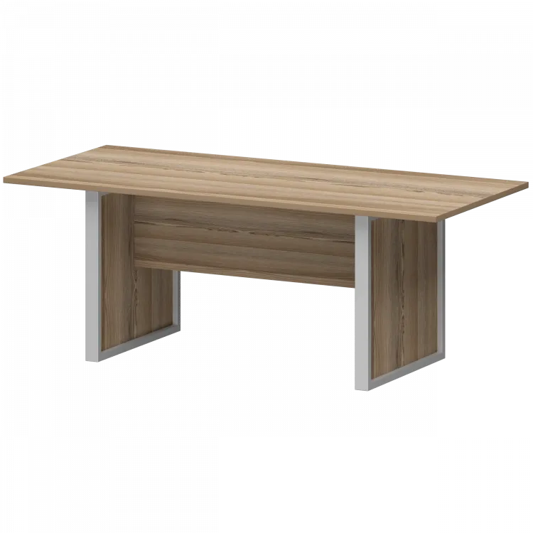 Стол заседаний НТМ-200.90 Дуб сафари/Металлик 2000x900x750 Аргентум-М