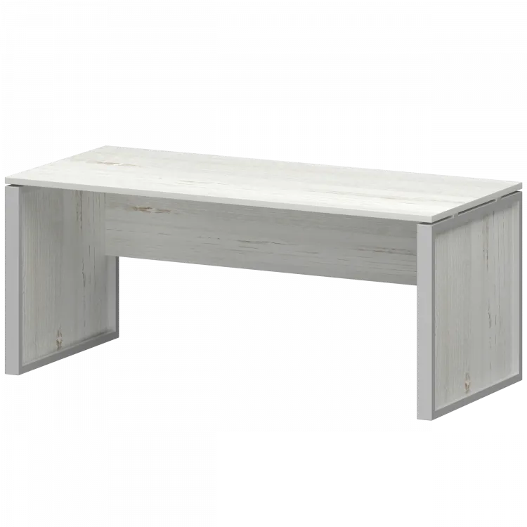 Стол руководителя НТМ-180 Сосна винтер/Металлик 1800x800x750 Аргентум-М