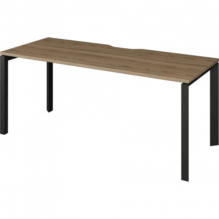 Стол на металлокаркасе НТМП.П-180 Дуб сафари/Антрацит 1800x730x750 Аргентум-МП