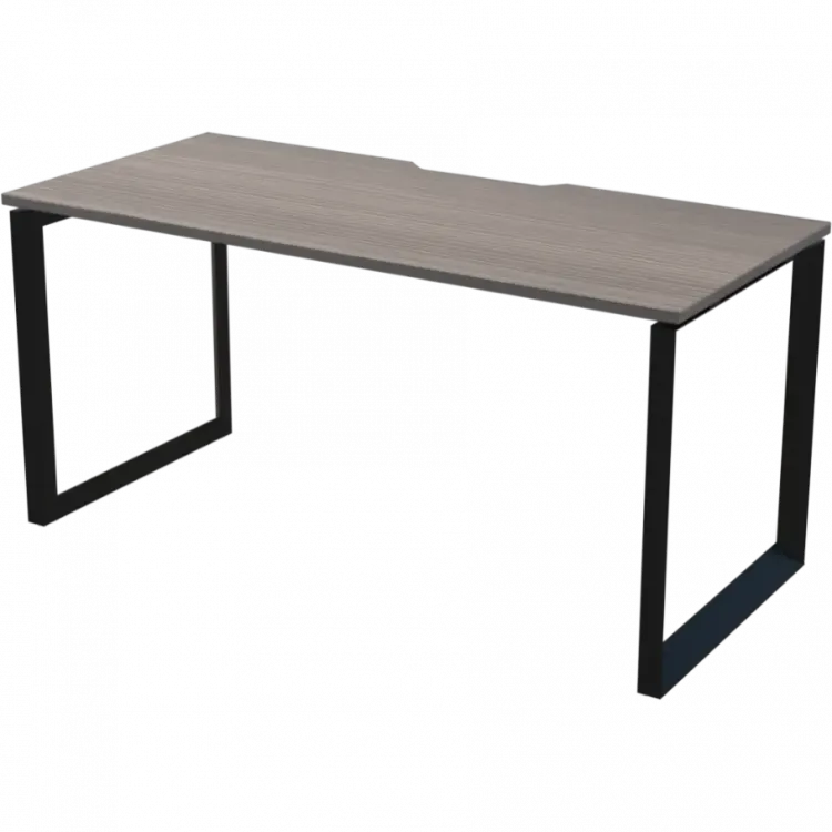 Стол на металлокаркасе НТМП.О-180 Лиственница/Антрацит 1800x730x750 Аргентум-МП