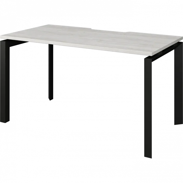 Стол на металлокаркасе НТМП.П-140 Сосна винтер/Антрацит 1400x730x750 Аргентум-МП