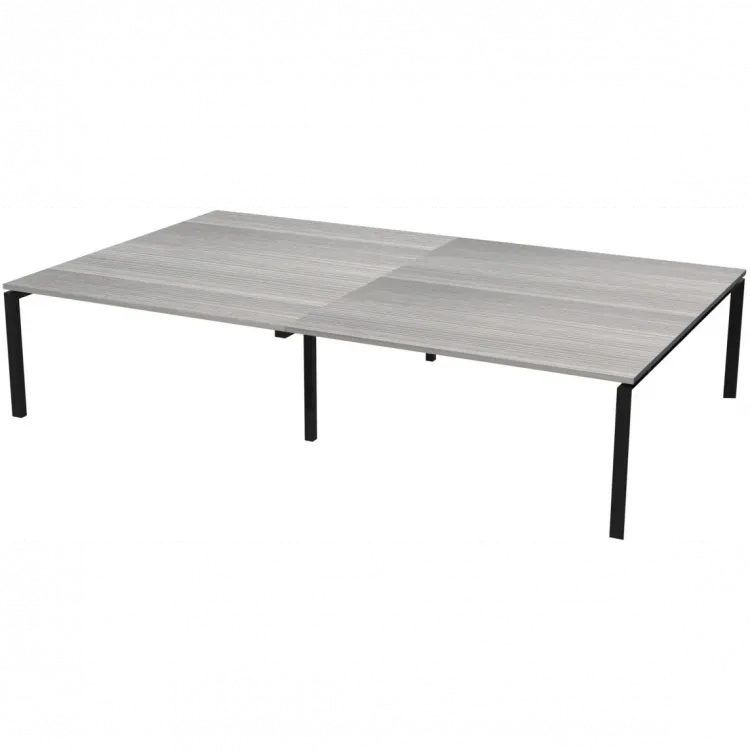 Стол на металлокаркасе НТМП.П-140.11.2 Лиственница/Антрацит 2800x1100x750 Аргентум-МП