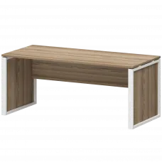 Стол руководителя НТМ-180 Дуб сафари/Белый 1800x800x750 Аргентум-М