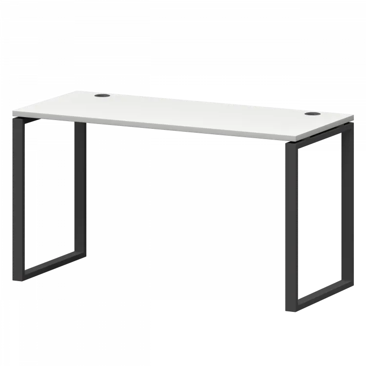 Стол на металлокаркасе СМС25-О-16К.60.Пр25 Белый/Антрацит 1600x600x750 Смарт