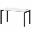 Стол на металлокаркасе СМС25-П-12К.73.Пр50 Белый/Антрацит 1200x730x750 Смарт