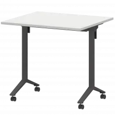 Стол мобильный складной МБ22-80.70 Белый/Антрацит 800x700x750 Моби