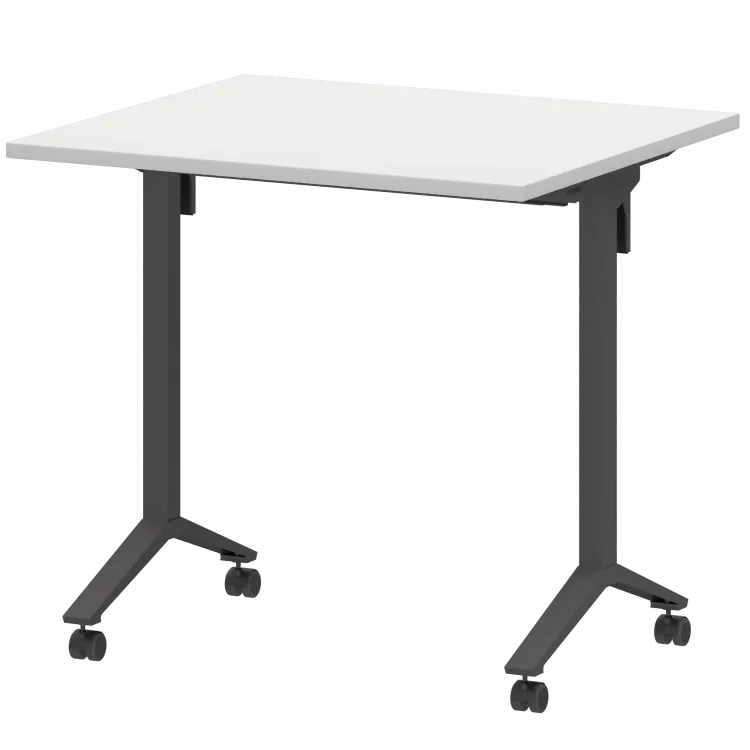 Стол мобильный складной МБ22-80.70 Белый/Антрацит 800x700x750 Моби