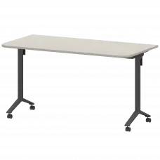 Стол мобильный складной радиусный МБ22-140.70Р Ясень шимо/Антрацит 1400x700x750 Моби