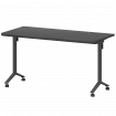 Стол мобильный складной радиусный МБ25-140.70Р Графит/Антрацит 1400x700x750 Моби