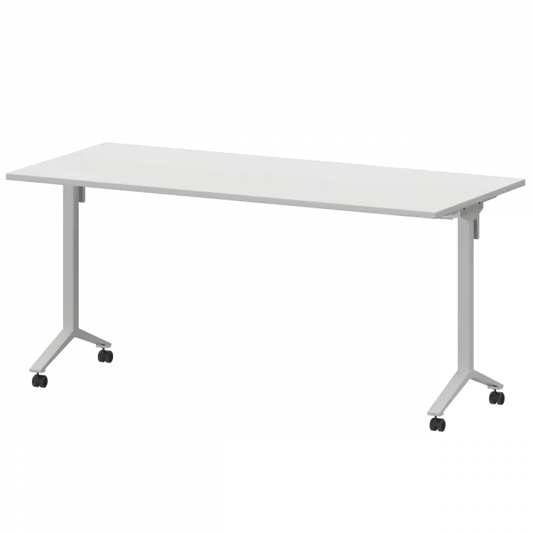 Стол мобильный складной МБ22-160.70 Белый/Белый 1600x700x750 Моби