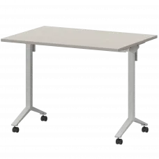 Стол мобильный складной МБ22-100.70 Ясень шимо/Белый 1000x700x750 Моби