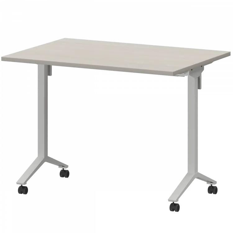 Стол мобильный складной МБ22-100.70 Ясень шимо/Белый 1000x700x750 Моби