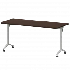 Стол мобильный складной радиусный МБ22-160.70Р Дуб венге/Белый 1600x700x750 Моби