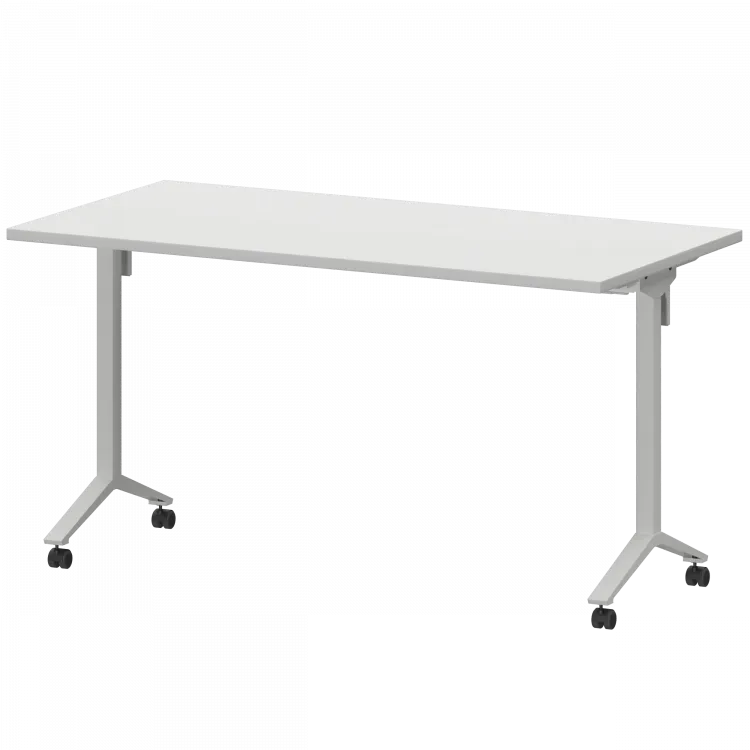 Стол мобильный складной МБ25-140.70 Белый/Белый 1400x700x750 Моби