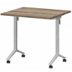Стол мобильный складной МБ25-80.70 Дуб сафари/Белый 800x700x750 Моби