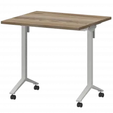 Стол мобильный складной МБ25-80.70 Дуб сафари/Белый 800x700x750 Моби