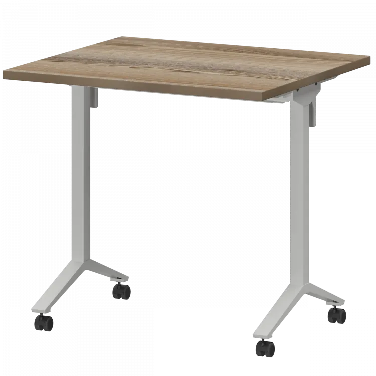 Стол мобильный складной МБ25-80.70 Дуб сафари/Белый 800x700x750 Моби