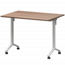 Стол мобильный складной МБ22-100.70 Темный шимо/Белый 1000x700x750 Моби