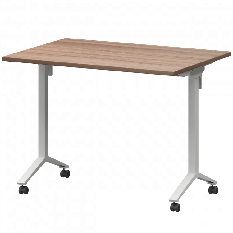 Стол мобильный складной МБ22-100.70 Темный шимо/Белый 1000x700x750 Моби