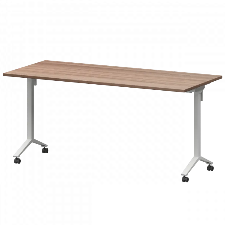 Стол мобильный складной МБ22-160.70 Темный шимо/Белый 1600x700x750 Моби