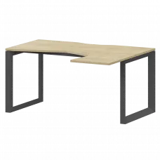 Стол эргономичный правый на металлокаркасе НТМП.О-040.ПР Баттл Рок/Антрацит 1400x1100x750 Аргентум-МП