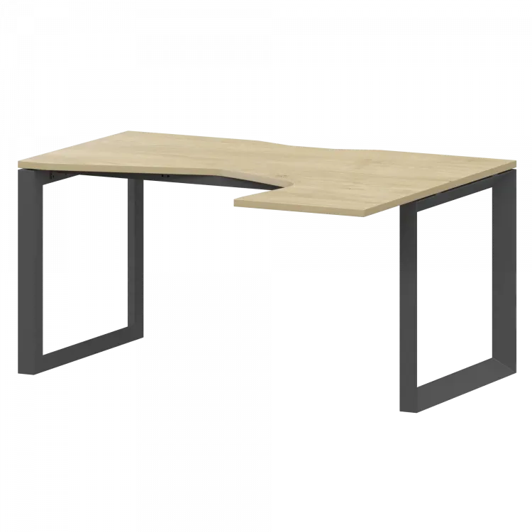 Стол эргономичный правый на металлокаркасе НТМП.О-040.ПР Баттл Рок/Антрацит 1400x1100x750 Аргентум-МП