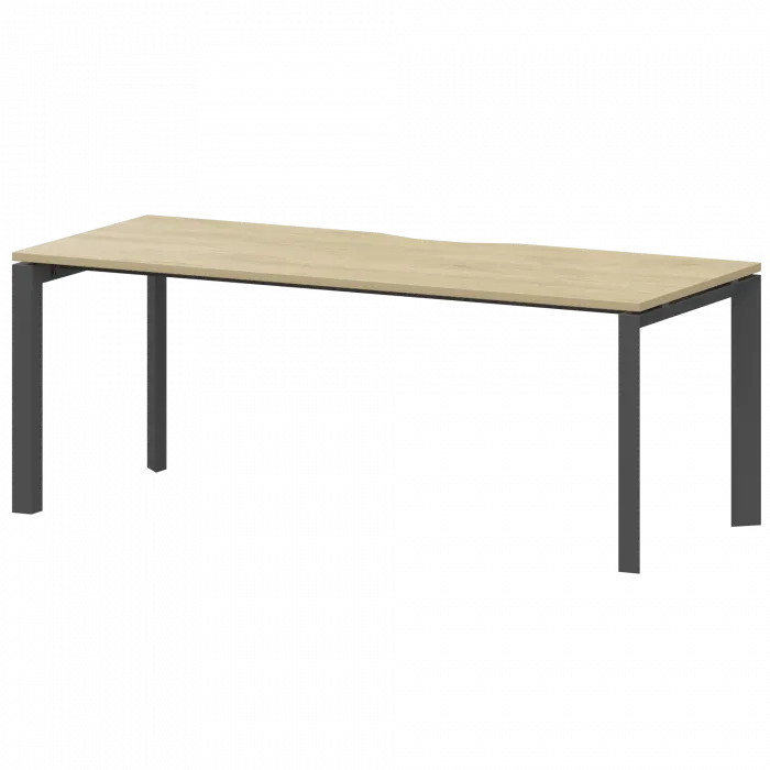 Стол на металлокаркасе НТМП.П-200 Баттл Рок/Антрацит 2000x730x750 Аргентум-МП