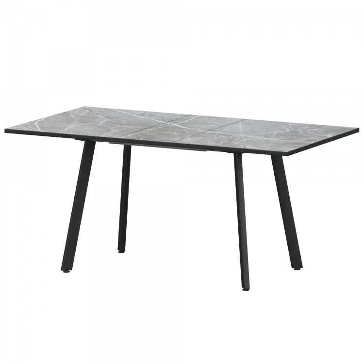 Стол раздвижной Альфа Альфа 1100+300 (Н-3781) Фаерстоун/Черный муар 1100x700x750 Обеденные столы в пластике