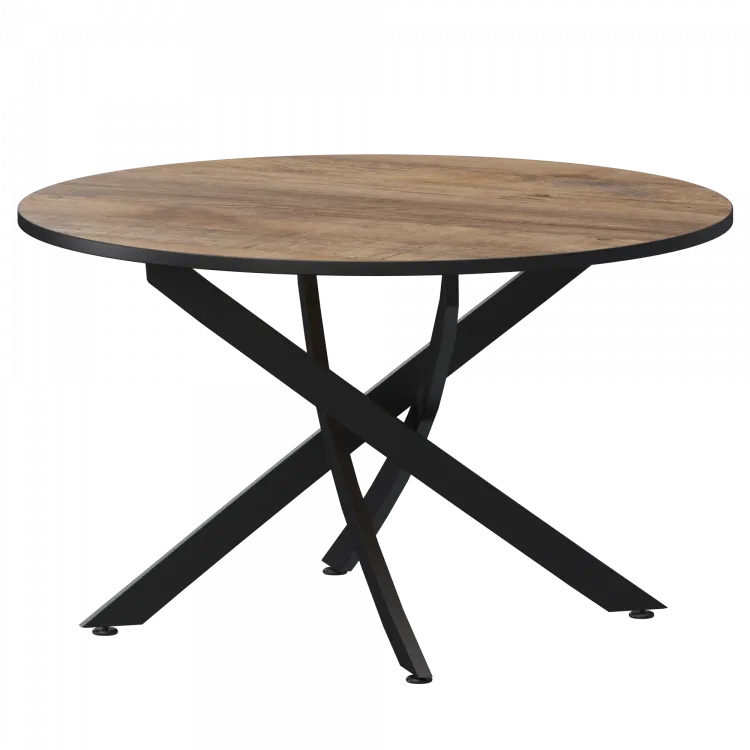 Стол нераздвижной Геометрия Геометрия 900 (Н-3823) Дуб Самдал/Черный муар 900x900x750 Обеденные столы в пластике