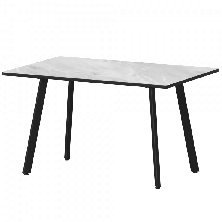 Стол нераздвижной Альфа Альфа 1200 R20 Лавант/Черный муар x800x750 Обеденные столы в пластике