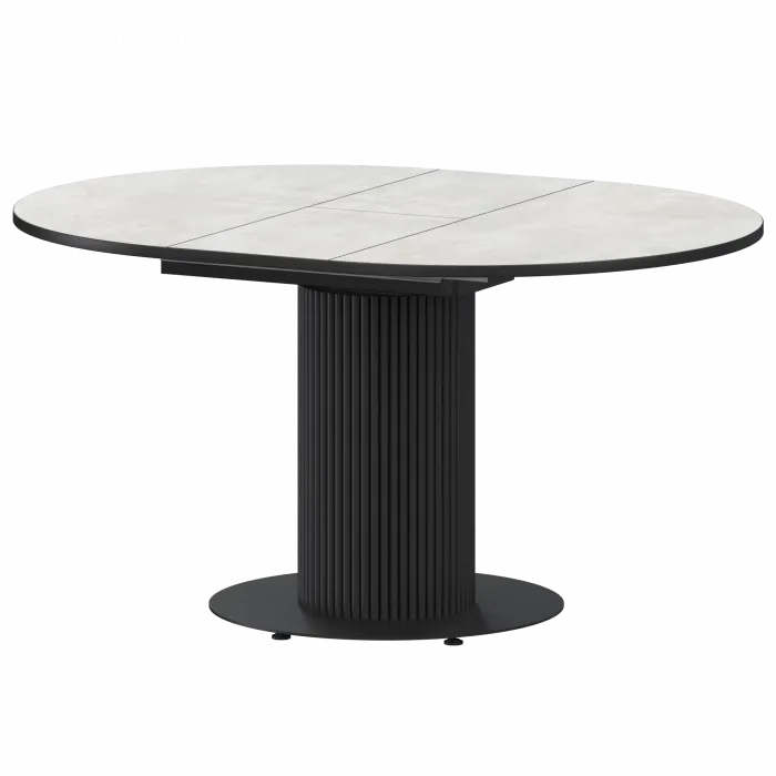 Стол раздвижной Амур Амур 1000+300 (Н-3783) Лофт/Черный муар 1000x1000x750 Обеденные столы в пластике