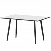 Стол нераздвижной Бетта Бетта 1200 Супер Белый/Черный муар 1200x800x750 Обеденные столы в пластике