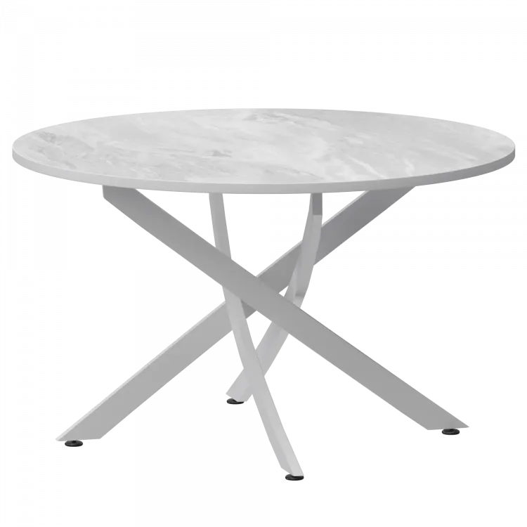 Стол нераздвижной Геометрия Геометрия 900 (Н-3823) Лавант/Белый муар 900x900x750 Обеденные столы в пластике