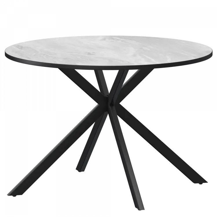 Стол нераздвижной Грань Грань 900 (Н-3824) Лавант/Черный муар 900x900x750 Обеденные столы в пластике