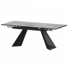 Стол раздвижной Дуэт Дуэт 1200х800+300 (Н-3828) Фаерстоун/Черный муар 1200x800x750 Обеденные столы в пластике