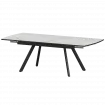 Стол раздвижной Фаворит Фаворит 1400+300 (Н-3791) Серый Каспий/Черный муар 1400x945x750 Обеденные столы в пластике