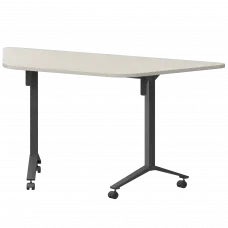 Стол мобильный складной трапециевидный МБ22-127.58Т Ясень шимо/Антрацит 1278x585x750 Моби