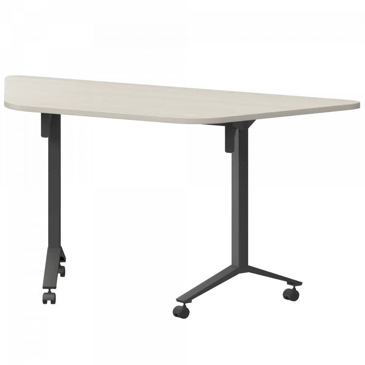 Стол мобильный складной трапециевидный МБ22-127.58Т Ясень шимо/Антрацит 1278x585x750 Моби