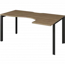 Стол эргономичный правый на металлокаркасе НТМП.П-060.ПР Дуб сафари/Антрацит 1600x1000x750 Аргентум-МП
