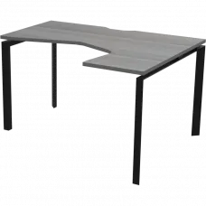 Стол эргономичный правый на металлокаркасе НТМП.П-040.ПР Лиственница/Антрацит 1400x1000x750 Аргентум-МП