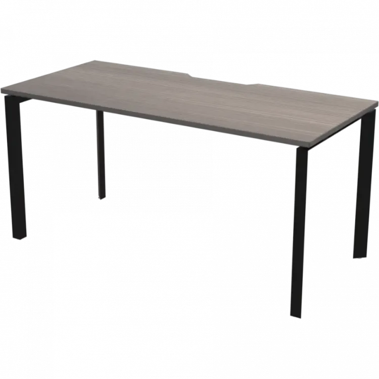 Стол на металлокаркасе НТМП.П-200 Лиственница/Антрацит 2000x730x750 Аргентум-МП