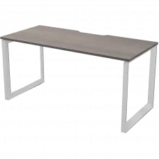Стол на металлокаркасе НТМП.О-180 Лиственница/Белый 1800x730x750 Аргентум-МП