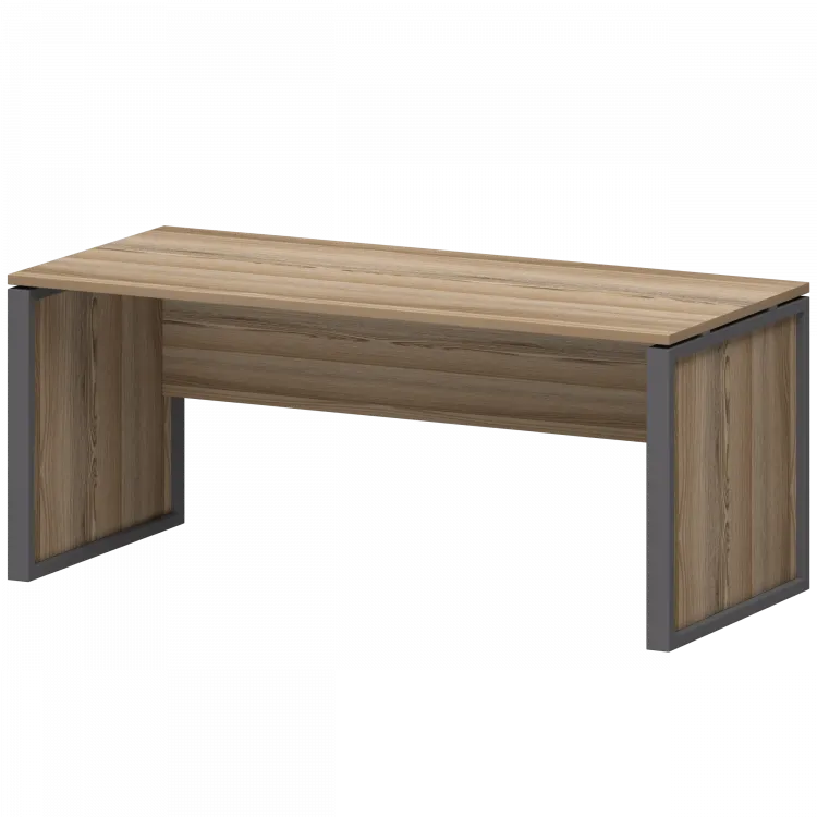 Стол руководителя НТМ-180 Дуб сафари/Антрацит 1800x800x750 Аргентум-М