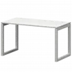 Стол на металлокаркасе СМС25-О-12К.73.Пр50 Белый/Белый 1200x730x750 Смарт