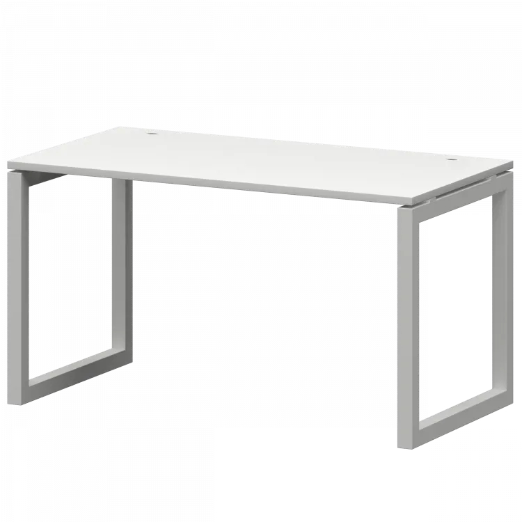 Стол на металлокаркасе СМС25-О-12К.73.Пр50 Белый/Белый 1200x730x750 Смарт