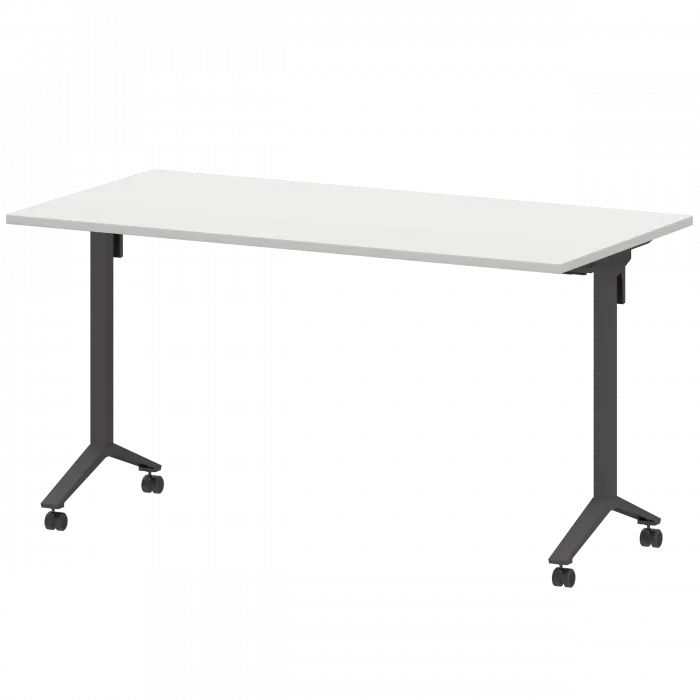 Стол мобильный складной МБ22-140.70 Белый/Антрацит 1400x700x750 Моби