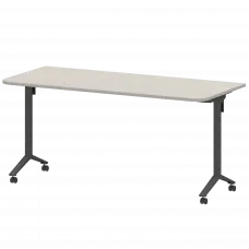 Стол мобильный складной радиусный МБ22-160.70Р Ясень шимо/Антрацит 1600x700x750 Моби