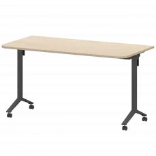 Стол мобильный складной радиусный МБ22-140.70Р Бук/Антрацит 1400x700x750 Моби